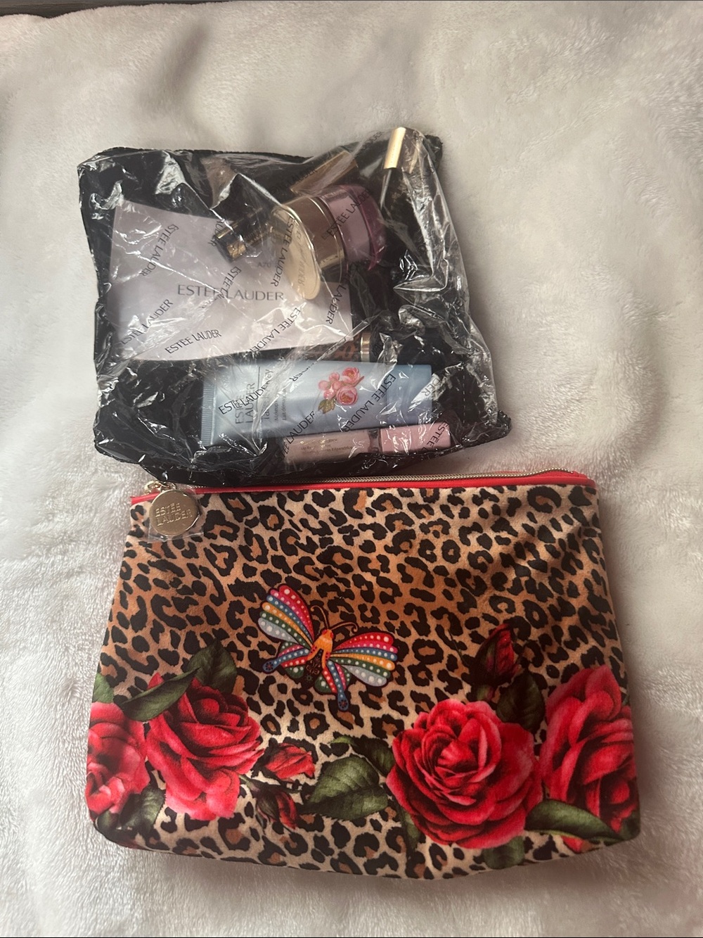 Estee Lauder Lip and Skincare Set in Black and Pink